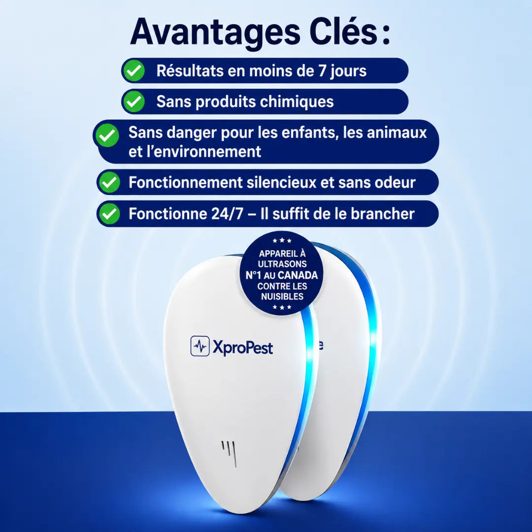 XproPest ™ Répulsif Ultrasonique-Reprenez le contrôle de votre maison